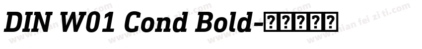 DIN W01 Cond Bold字体转换
